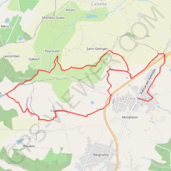 Itinéraire La Croix Blanche, distance, dénivelé, altitude, carte, profil, trace GPS