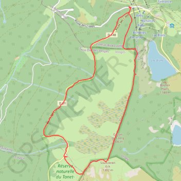 Itinéraire Randonnée au Gazon du Faing, distance, dénivelé, altitude, carte, profil, trace GPS
