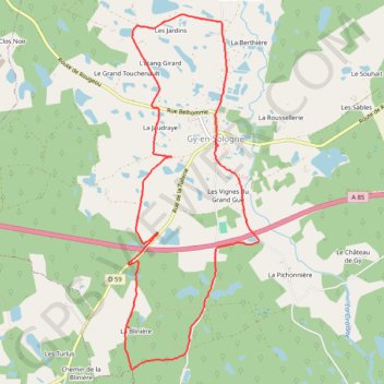 Itinéraire Randonnée Gourmande Gy en Sologne, distance, dénivelé, altitude, carte, profil, trace GPS