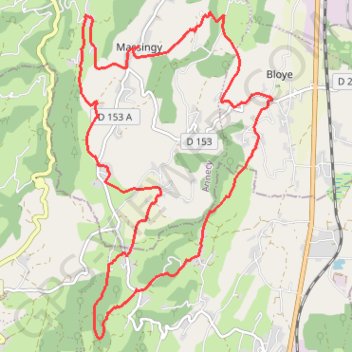 Itinéraire Massingy, distance, dénivelé, altitude, carte, profil, trace GPS
