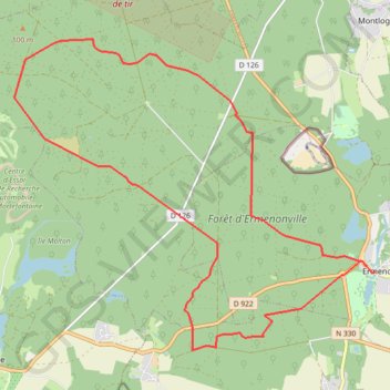 Itinéraire Balade en forêt d'Ermenonville, distance, dénivelé, altitude, carte, profil, trace GPS