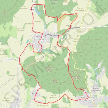 Itinéraire La Fontaine Saillard, distance, dénivelé, altitude, carte, profil, trace GPS