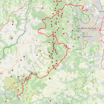 Itinéraire Transvolcanique VTT, distance, dénivelé, altitude, carte, profil, trace GPS