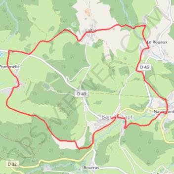 Itinéraire Autour de Ban de Sapt, distance, dénivelé, altitude, carte, profil, trace GPS