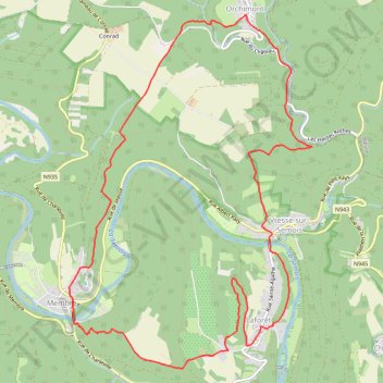 Itinéraire Autour de Vresse-sur-Semois, distance, dénivelé, altitude, carte, profil, trace GPS