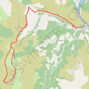 Itinéraire De la Nive à la Nivelle - Pic du Mondarrain, distance, dénivelé, altitude, carte, profil, trace GPS