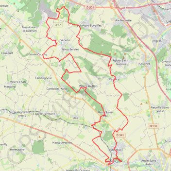 Itinéraire Rando Vélo Vert Marœuillois - Marœuil, distance, dénivelé, altitude, carte, profil, trace GPS