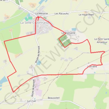 Itinéraire Saint-Amadour - La Selle-Craonnaise, distance, dénivelé, altitude, carte, profil, trace GPS