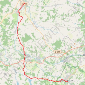 Itinéraire Confolens-Rochechouart, distance, dénivelé, altitude, carte, profil, trace GPS