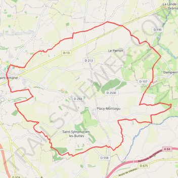 Itinéraire 1 - Parcours 25 kms VTT, distance, dénivelé, altitude, carte, profil, trace GPS