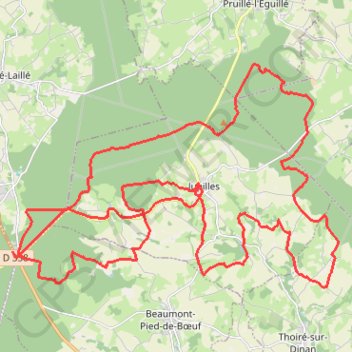 Itinéraire En forêt de Bercé - Jupilles, distance, dénivelé, altitude, carte, profil, trace GPS