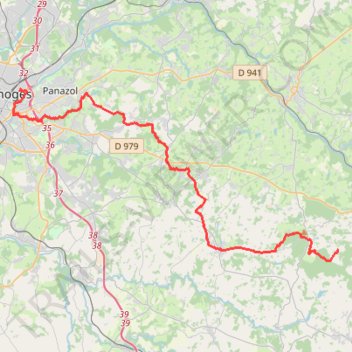 Itinéraire trace, distance, dénivelé, altitude, carte, profil, trace GPS