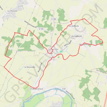 Itinéraire Fontenille_Sentier+des+Prottes, distance, dénivelé, altitude, carte, profil, trace GPS