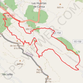 Itinéraire Rando - El Pino, distance, dénivelé, altitude, carte, profil, trace GPS