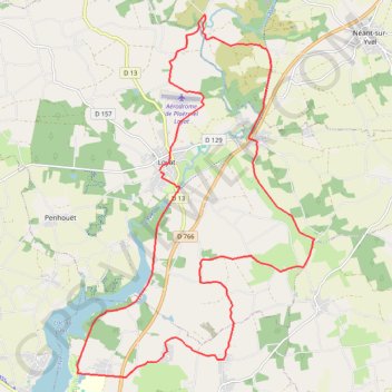 Itinéraire Loyat, distance, dénivelé, altitude, carte, profil, trace GPS