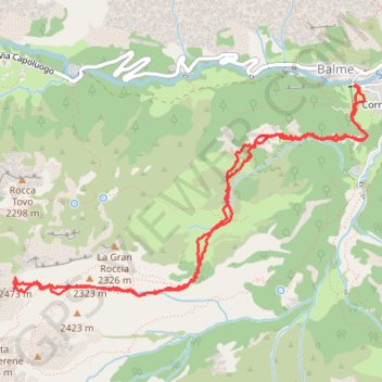 Itinéraire Punta Giasset, distance, dénivelé, altitude, carte, profil, trace GPS
