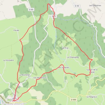 Itinéraire Le moulin de la Rode - Vernet-la-Varenne, distance, dénivelé, altitude, carte, profil, trace GPS