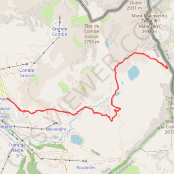 Itinéraire Baisse de Druos, distance, dénivelé, altitude, carte, profil, trace GPS