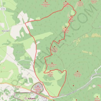 Itinéraire Rando dans les puys, distance, dénivelé, altitude, carte, profil, trace GPS