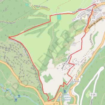 Itinéraire Le chapeau de gendarme, distance, dénivelé, altitude, carte, profil, trace GPS