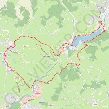 Itinéraire Cublize (69), distance, dénivelé, altitude, carte, profil, trace GPS