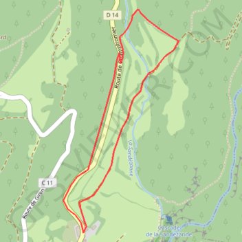 Itinéraire Montanges - Voie du Tram et retour par la route de Champfromier, distance, dénivelé, altitude, carte, profil, trace GPS