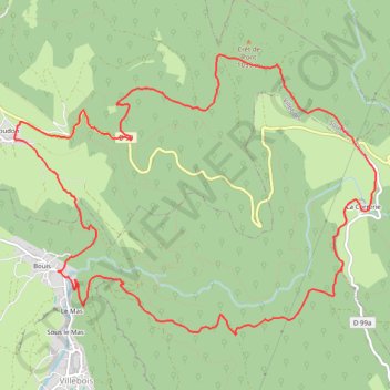 Itinéraire Crêt de Pont, distance, dénivelé, altitude, carte, profil, trace GPS