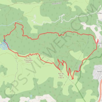 Itinéraire Boucle traucadou, distance, dénivelé, altitude, carte, profil, trace GPS
