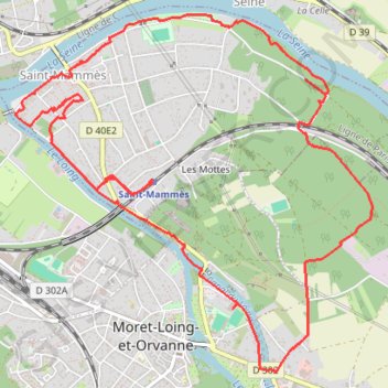 Itinéraire Saint Mammès - rando batellerie et forêt, distance, dénivelé, altitude, carte, profil, trace GPS
