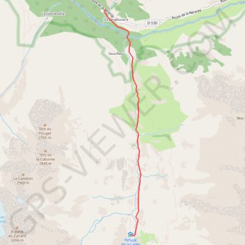 Itinéraire Refuge de la Lavey, distance, dénivelé, altitude, carte, profil, trace GPS