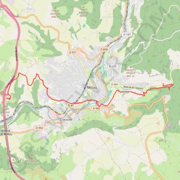 Itinéraire Troué Muillau_1, distance, dénivelé, altitude, carte, profil, trace GPS