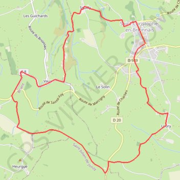 Itinéraire Brionnais - Saint-Christophe-en-Brionnais, distance, dénivelé, altitude, carte, profil, trace GPS