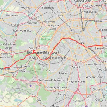 Itinéraire Montreuil Cyclisme, distance, dénivelé, altitude, carte, profil, trace GPS
