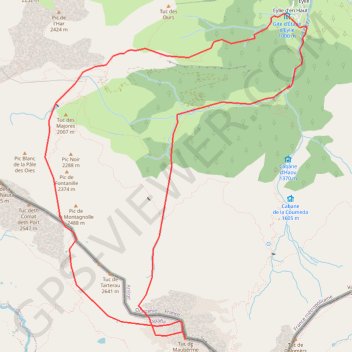 Itinéraire Pic de Maubermé par le couloir de Tartereau, distance, dénivelé, altitude, carte, profil, trace GPS