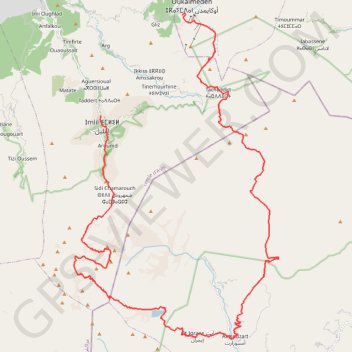 Itinéraire Tour du Toubkal, distance, dénivelé, altitude, carte, profil, trace GPS