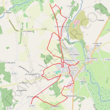 Itinéraire 2 - 14Km Pédestre R. Barbey 2025-2-20679165-1743357988-772, distance, dénivelé, altitude, carte, profil, trace GPS