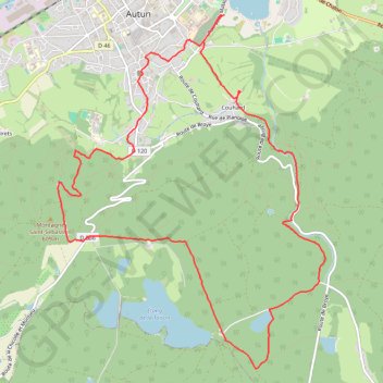 Itinéraire Autun-sud, distance, dénivelé, altitude, carte, profil, trace GPS