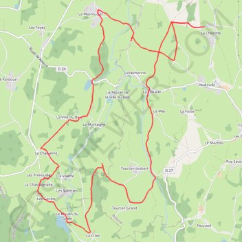 Itinéraire EVAUX LES BAINS, distance, dénivelé, altitude, carte, profil, trace GPS