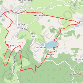 Itinéraire Monts de Guéret, distance, dénivelé, altitude, carte, profil, trace GPS