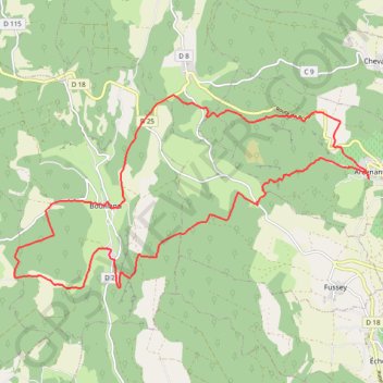 Itinéraire Le sentier Marianne, au pays des fruits rouges - Arcenant, distance, dénivelé, altitude, carte, profil, trace GPS