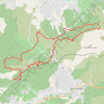 Itinéraire Ermitage de Saint-Jean du Puy et vigie du Regagnas - Auriol, distance, dénivelé, altitude, carte, profil, trace GPS