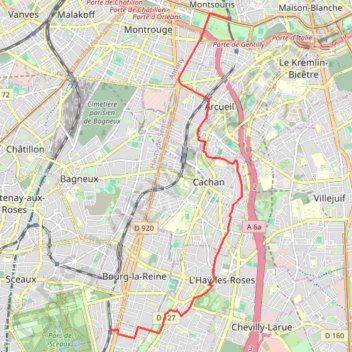 Itinéraire Les coteaux à vélo - Paris, distance, dénivelé, altitude, carte, profil, trace GPS