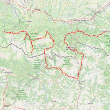 Itinéraire Balade Pyrénées, distance, dénivelé, altitude, carte, profil, trace GPS