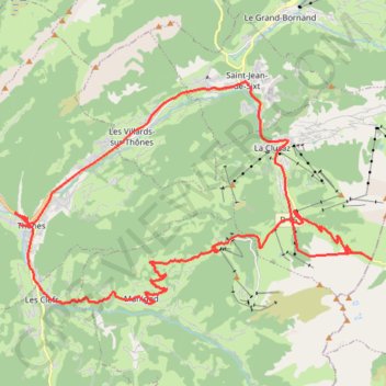 Itinéraire Croix fry, distance, dénivelé, altitude, carte, profil, trace GPS