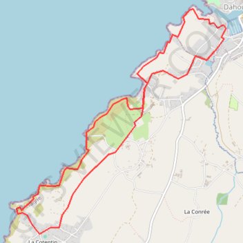Itinéraire Erquy - Dahouet et la Cotentin, distance, dénivelé, altitude, carte, profil, trace GPS