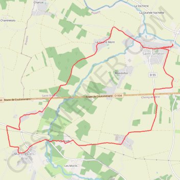 Itinéraire Les fromages de Saint-Simeon, distance, dénivelé, altitude, carte, profil, trace GPS