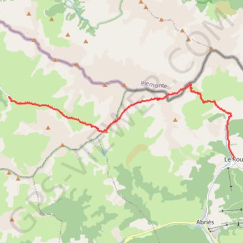 Itinéraire Le Roux aux Fonds de Cervières (Tour du Queyras), distance, dénivelé, altitude, carte, profil, trace GPS