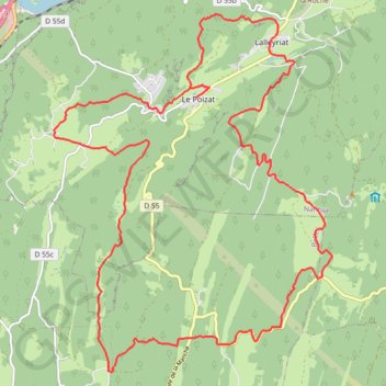 Itinéraire Le Poizat, distance, dénivelé, altitude, carte, profil, trace GPS