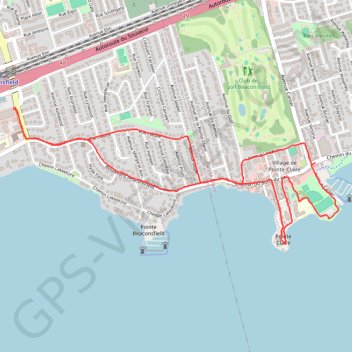 Itinéraire Pointe Claire, distance, dénivelé, altitude, carte, profil, trace GPS