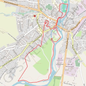 Itinéraire Saint-Pourçain-sur-Sioule, distance, dénivelé, altitude, carte, profil, trace GPS